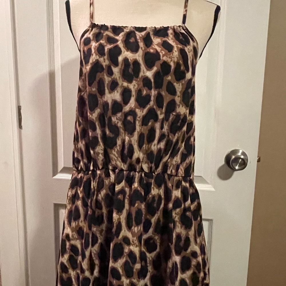 SHEIN 2XL Leopard Print halter Sun Dress. Black/ brown. Like new. - Picture 3 of 3